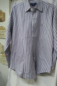 Ralph Lauren Men's Blue Striped Button Down Shirt